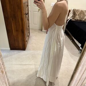 Free people cream/white halter dress. Worn 1x